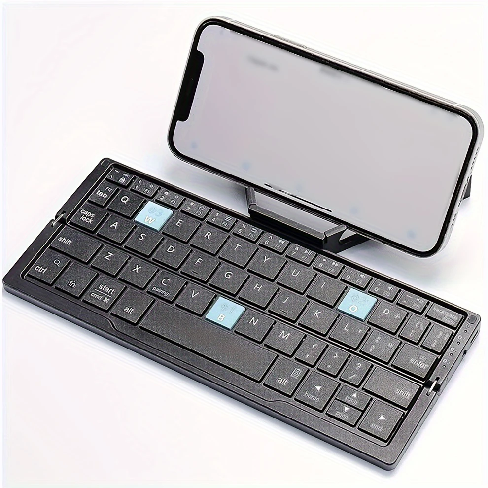 JOMAA teclado plegable de bolsillo Bluetooth para teléfono móvil teclado inalámbrico teclado inalámbrico plegable con para iPad iPhone Android - imagen 5