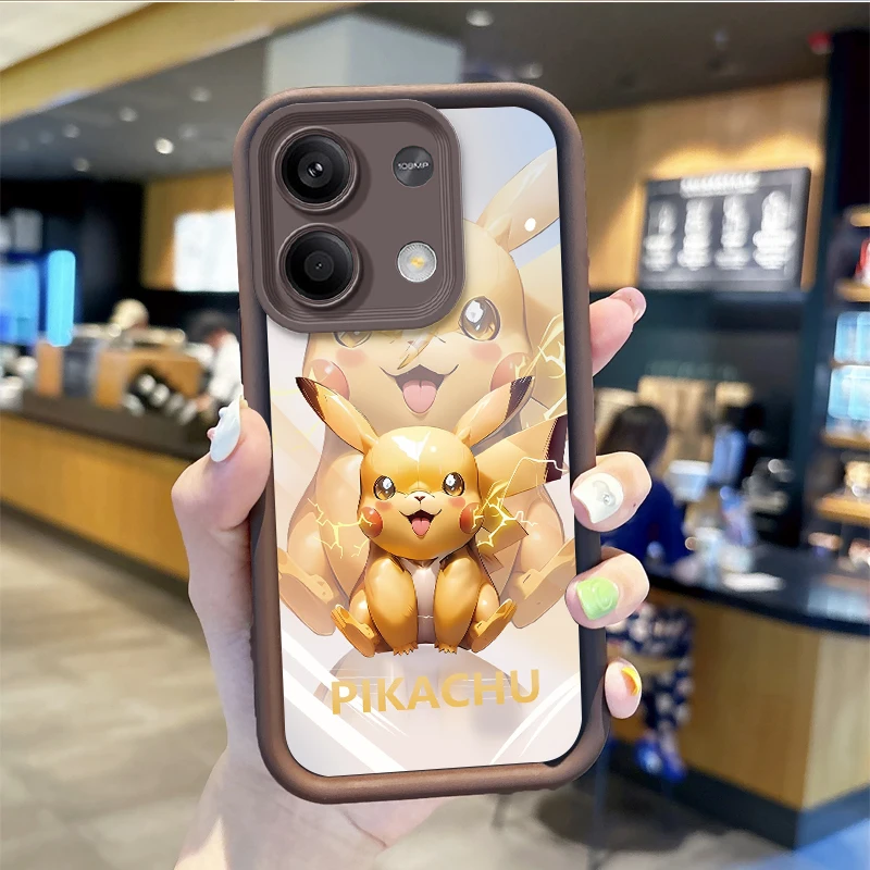 Funda de teléfono de Pikachu de dibujos animados para Redmi Note 13, 12 Pro Plus, 5G, Note 13, 12, 11, 10, 9 Pro, 12C, 10C, 9C, A2, A1, fundas de teléfono a prueba de golpes - imagen 2