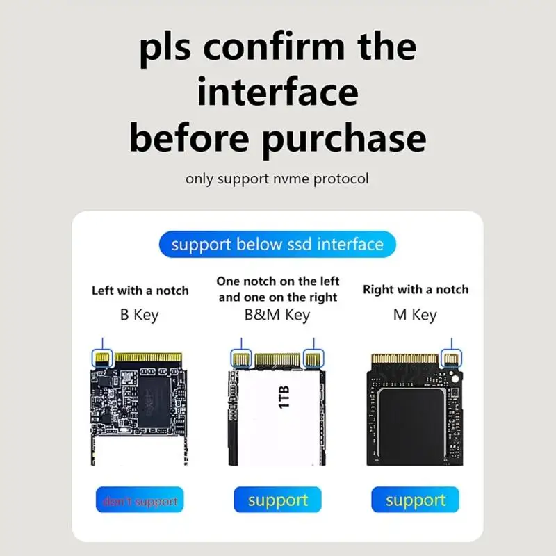 Y1UB para discos M.2 NVMe caja cierre discos sólidos USB3.2 20Gbps caja aluminio - imagen 3