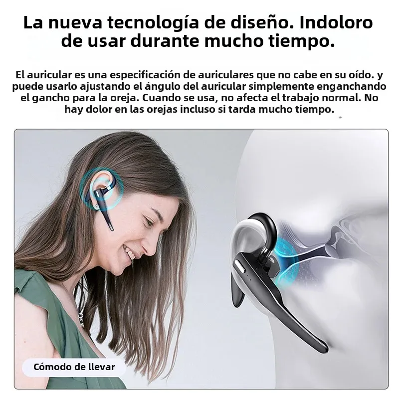 Auriculares inalámbricos Bluetooth con micrófono, Auriculares ENC con cancelación de ruido, Auriculares parlantes manos libres para conducir, Auriculares para negocios - imagen 3