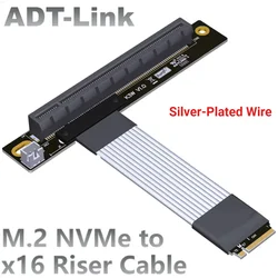 ADT Cable Extensor PCIe x16 a M.2 NVMe Gen4 para SSD