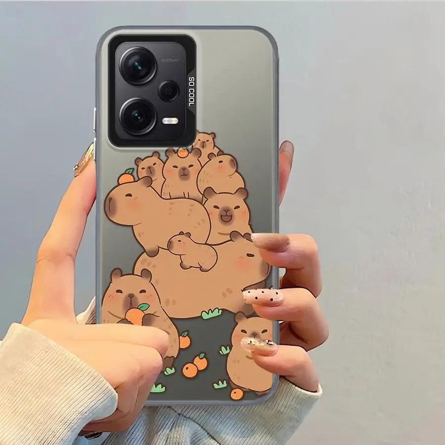 Funda trasera bonita de dibujos animados de capibara para Xiaomi Mi 12T Pro 13T 11 Lite - imagen 5