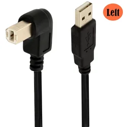 Cable USB 2.0 Macho a USB-B Macho 90° para Impresora - 1.5m