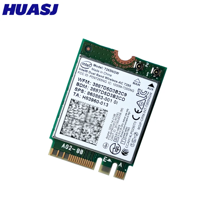 Tarjeta WiFi Bluetooth para Intel 7260NGW 7265NGW adaptador de red inalámbrica 802.11AC banda Dual 2,4G 5G para ordenador portátil - imagen 3