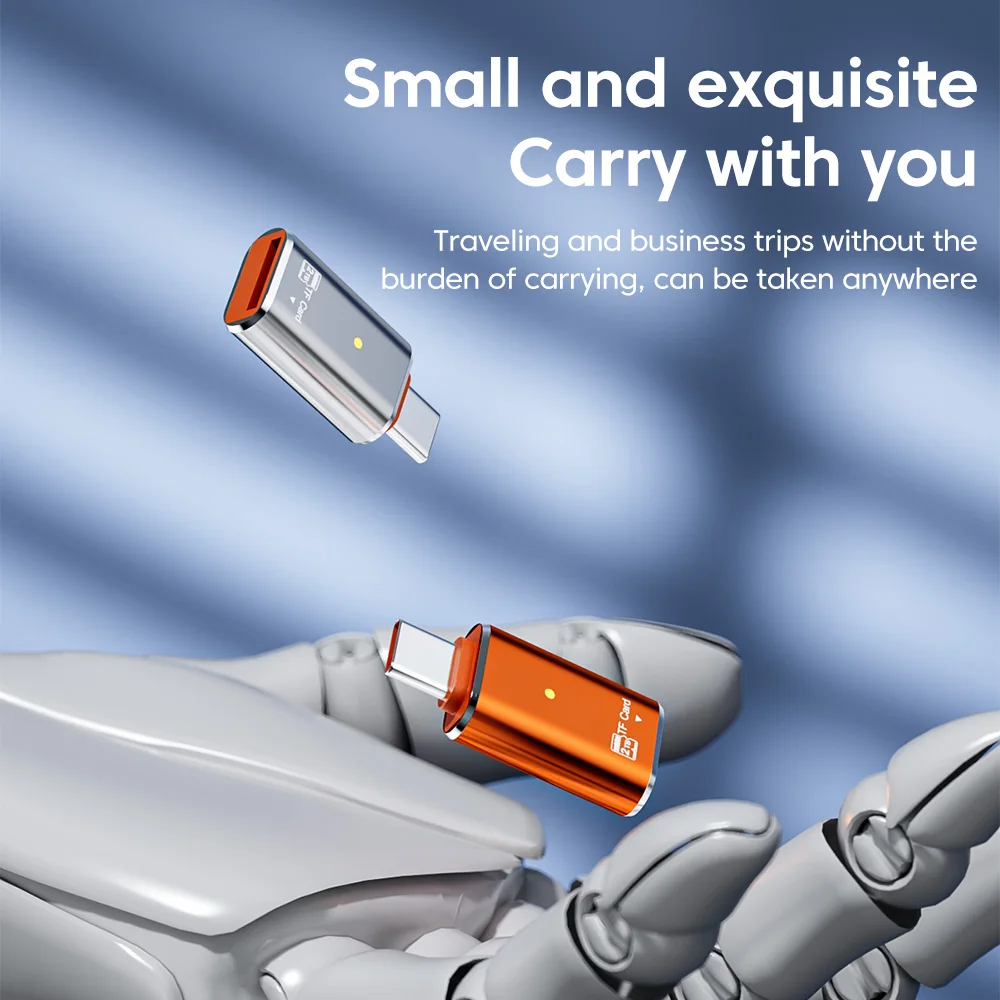 Adaptador de lector de tarjetas tipo C, lector de tarjetas Micro SD TF, adaptador de tarjeta de memoria USB-C, transmisión de datos de hasta 2TB para iPhone 15 16 Pro PC - imagen 2