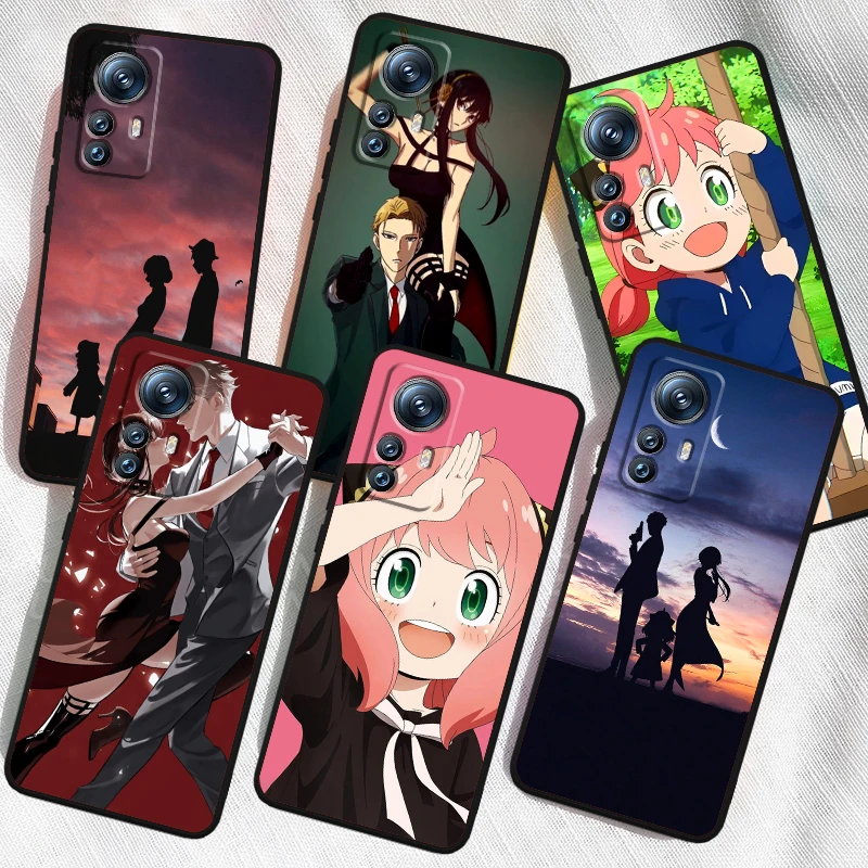 SPY X FAMILY Movie Anime Cool para Xiaomi Mi 14 13T 13 12T 12 11T 11i 11 10T 10 Pro Lite Ultra 5G, funda negra para teléfono