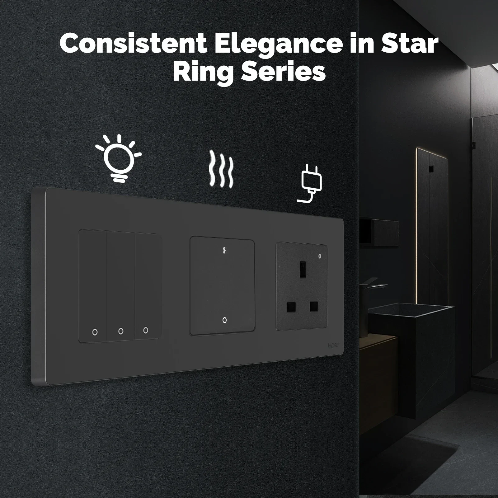 MOES ZigBee calentador interruptor de CA Tuya 20A Monitor de electricidad de alto carga aplicación remota de doble polo Control funciona con Alexa Google Home - imagen 5