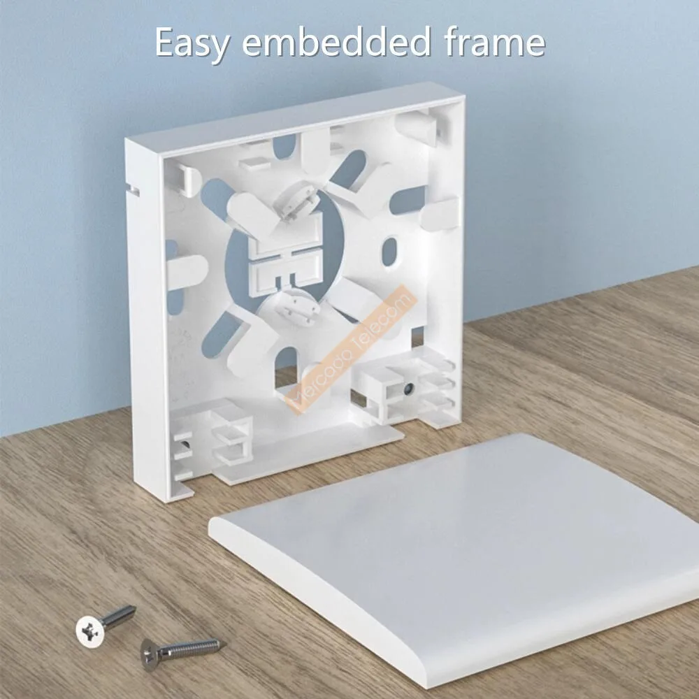 Caja de conexiones de 2 núcleos, casete de montaje en pared, caja de montaje externa adecuada para interruptores y enchufes, cajas de terminales FTTH - imagen 4