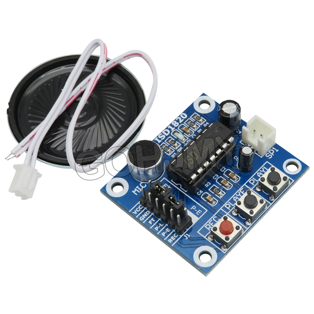 1 Uds ISD1820 módulo grabador de grabación de voz para con micrófono sonido Audio altavoz nuevo - imagen 5