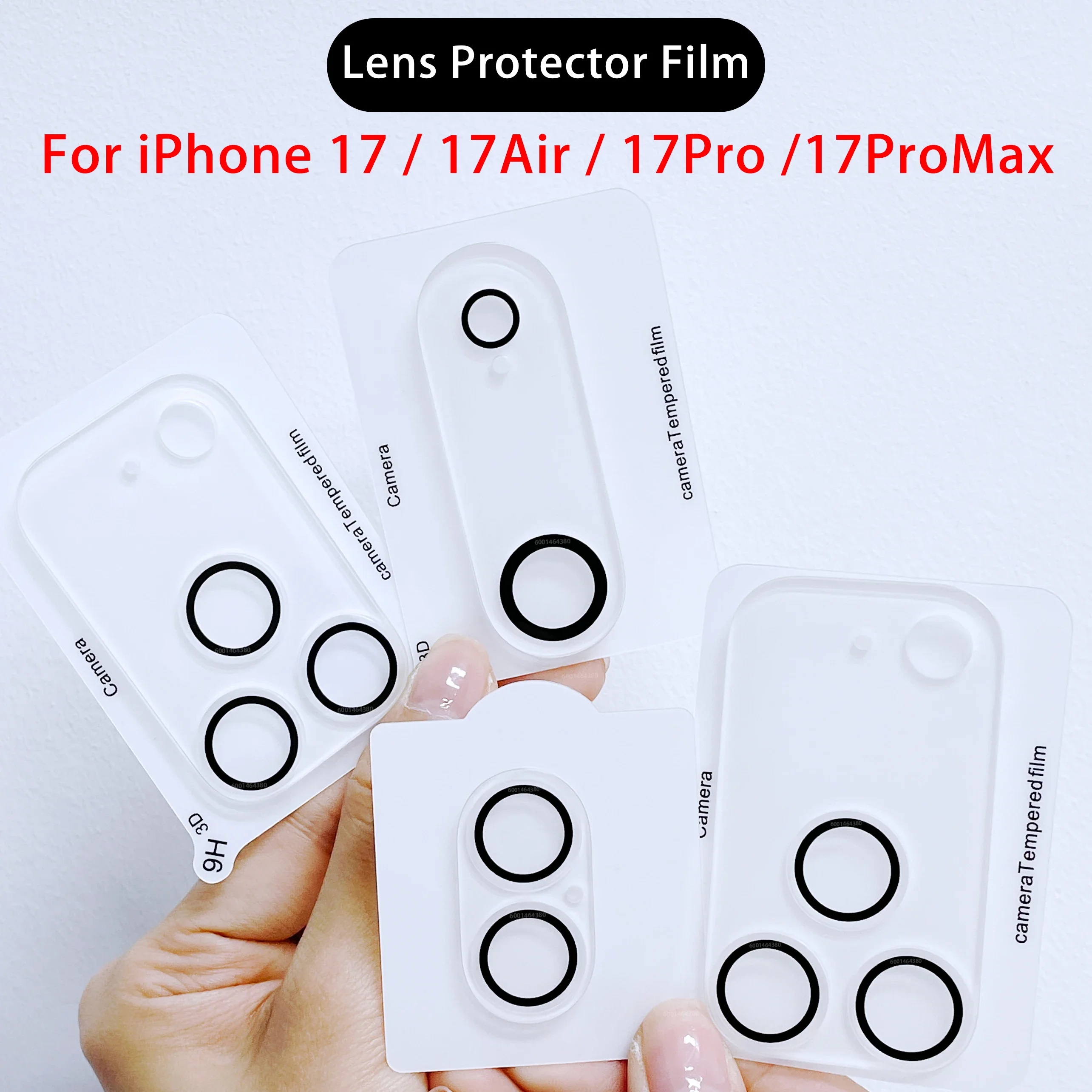 1 Juego de cristal para lente de cámara para IPhone 13, 14, 15, 16, 17 Pro Max, película protectora de pantalla para lente de cámara para IPhone 17 16 Pro