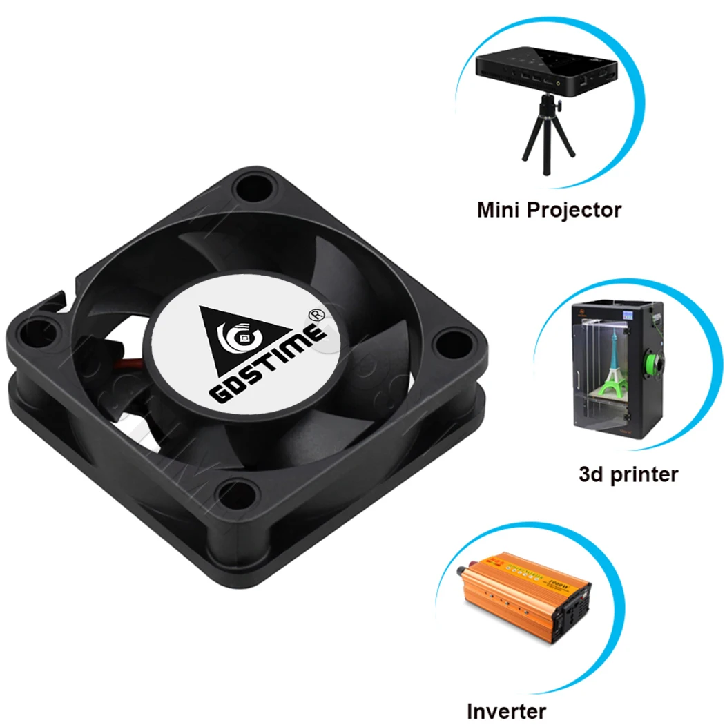 Gdstime 3010 ventilador 24V ventilador de refrigeración de doble bola 3cm DC 12V 5V ventilador Radial 30x10mm ventilador Axial sin escobillas para impresora 3D Mini refrigerador - imagen 4