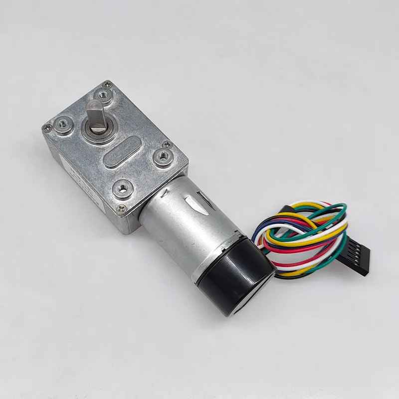 Motor DC 12V ZGY370EC con encoder Hall 11PPR y engranaje helicoidal - imagen 4