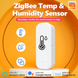 Sensor temperatura humedad ZigBee WiFi Tuya para hogar inteligente