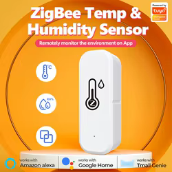 Sensor temperatura humedad ZigBee WiFi Tuya para hogar inteligente