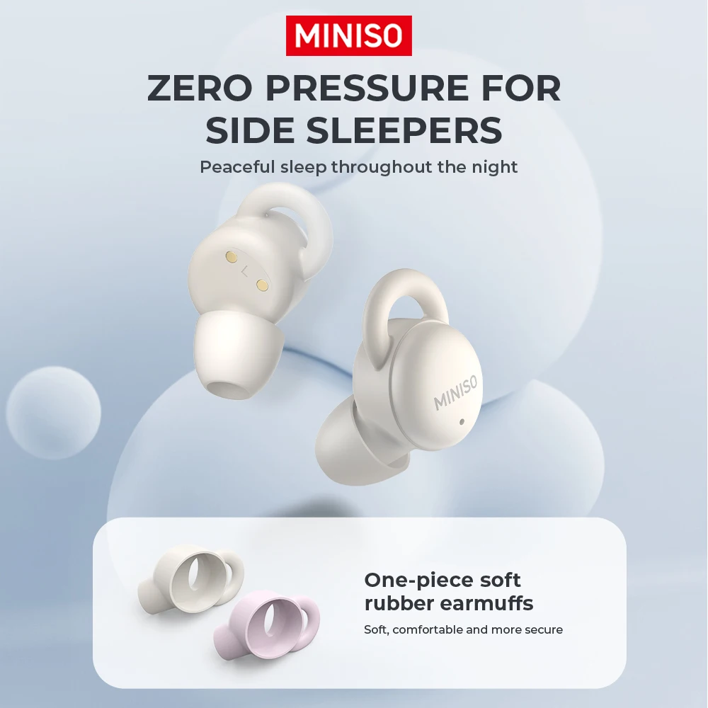 MINISO-auriculares inalámbricos X10 con Bluetooth 5,4, cascos con micrófono y Control táctil, cancelación de ruido, superlargos - imagen 2