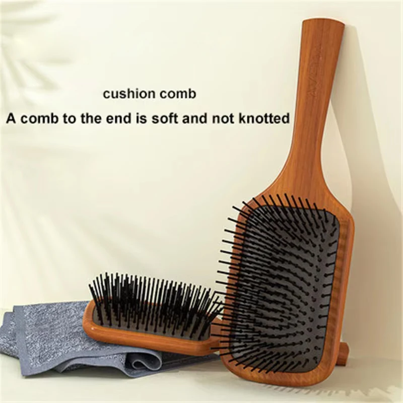 Peine de masaje con cojín de aire portátil y juego de cepillo para desenredar antiestático para piezas de regalo de peinado de calidad de salón - imagen 4