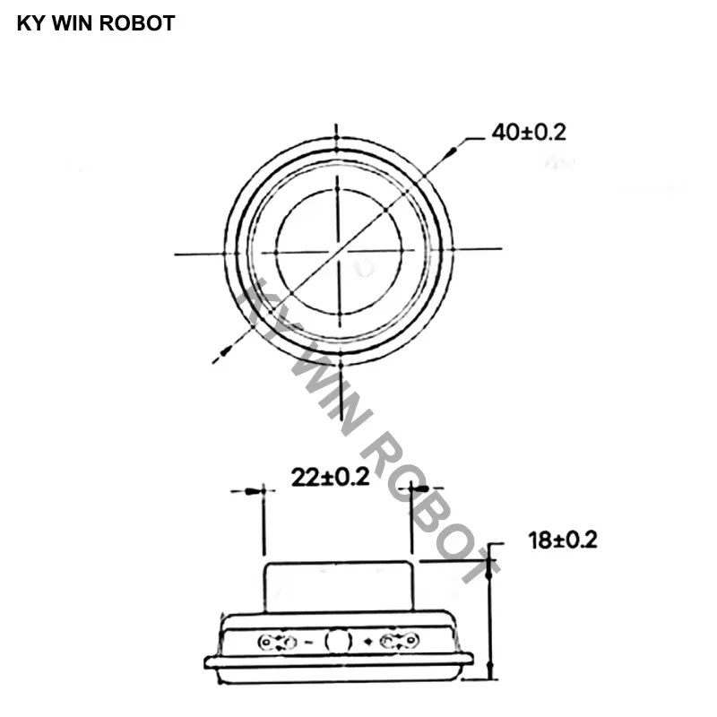 2 unids/lote bocina de altavoz de alta calidad 5W 4R diámetro 4CM 40mm amplificador junta de goma altavoz trompeta espesor 18MM - imagen 2