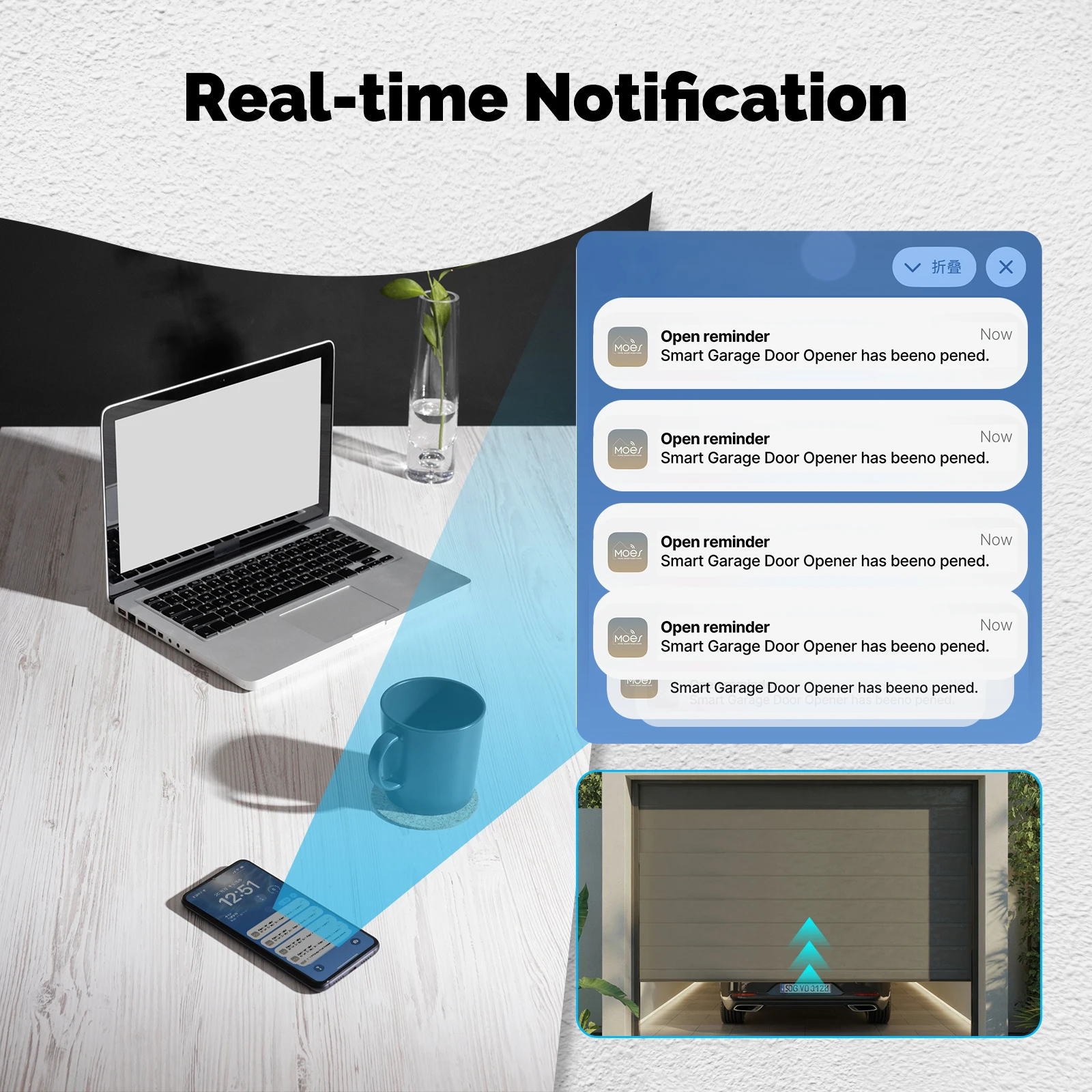MOES Tuya WiFi controlador de puerta de garaje Mini módulo de interruptor abridor de puerta Control de voz aplicación remota inteligente funciona con Alexa Google Home - imagen 4