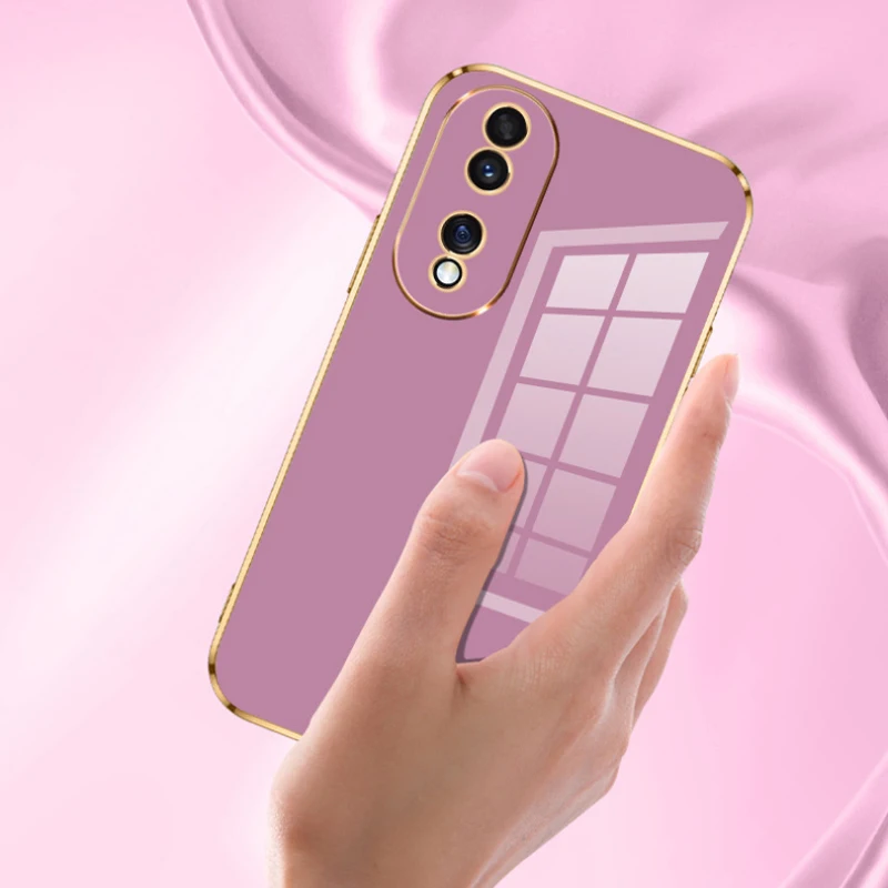 Para Honor 70 funda de lujo chapada cuadrada Honor 70 funda de teléfono FNE-NX9 a prueba de golpes de silicona FNE-AN00 contraportada Honor 70 fundas - imagen 2