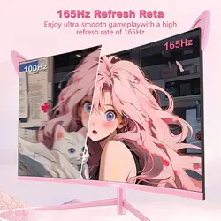 Monitor Gaming Curvo QHD HDR10 FreeSync – Color Rosa