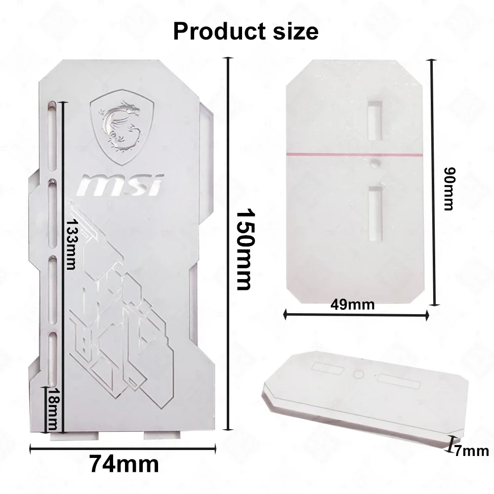 Soporte de tarjeta de Video personalizable ARGB Vertical MOD GPU, soporte blanco PC VGA, soporte de chasis, enfriador de agua personalizado, 5V, 3 pines AURA - imagen 3