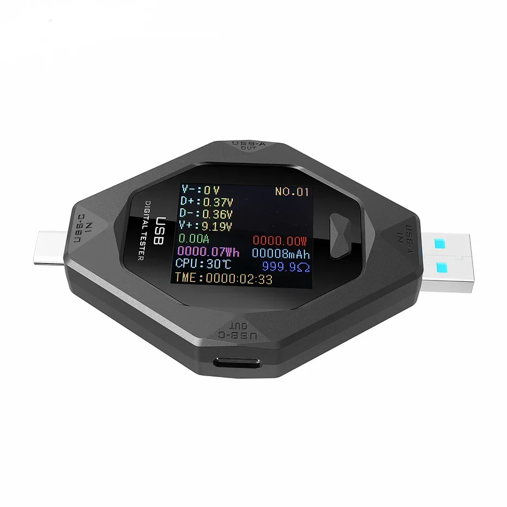 Probador de corriente de voltaje USB DC 3 6V a 32V 0 1A a 8A analizador de detección de energía herramienta de prueba multifunción medidor de Monitor - imagen 4
