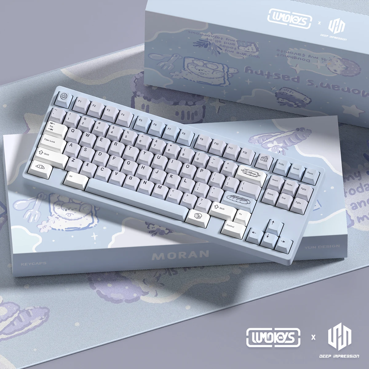 Teclas Moran Pastry PBT Cherry Profile, juego completo personalizado de teclas de teclado moradas, accesorios para teclado mecánico - imagen 5