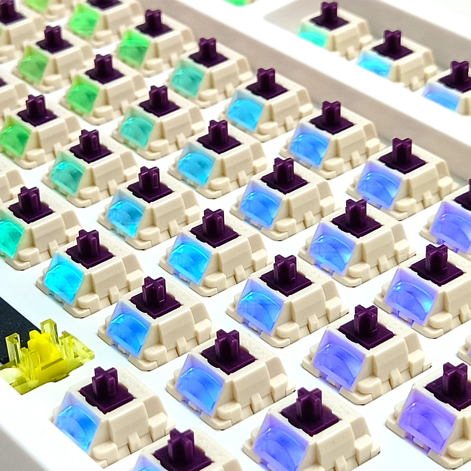 JERRZI-interruptores lineales de lluvia y viento, Teclado mecánico personalizado prelubado de 5 pines, intercambiables en caliente, interruptores MX de 5 pines y 40g - imagen 2