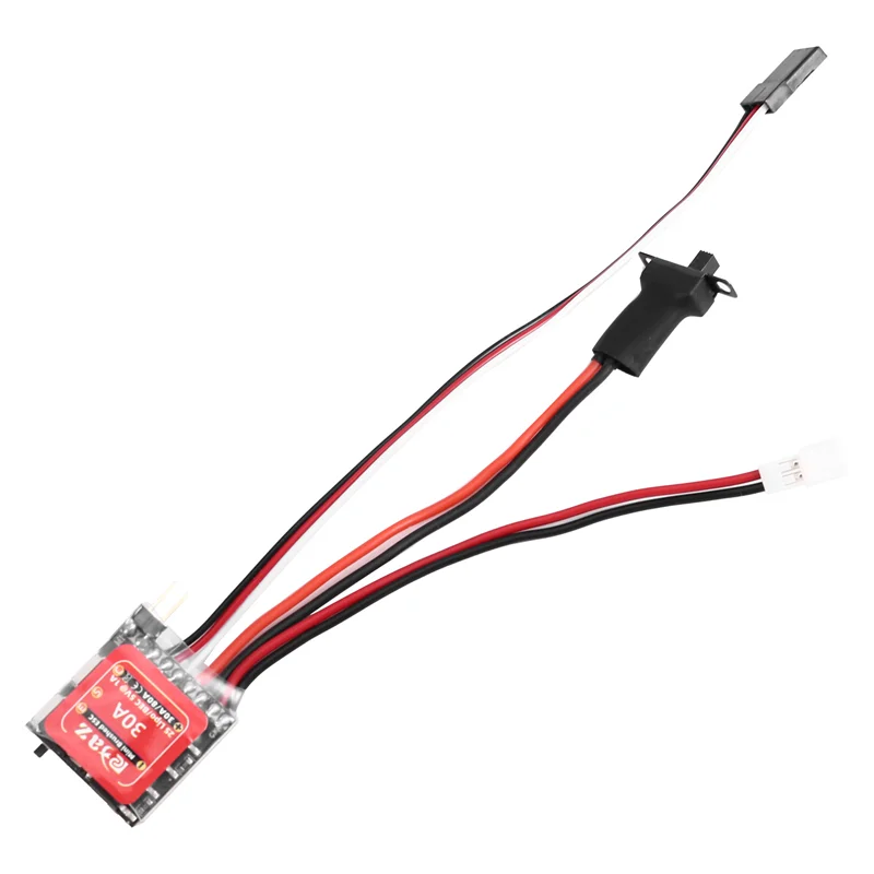 Top-Micro ESC 30A controlador de velocidad eléctrico cepillado 2S 4-8V para DIY Mini 1/16 1/18 1/24 RC coche barco tanque - imagen 3