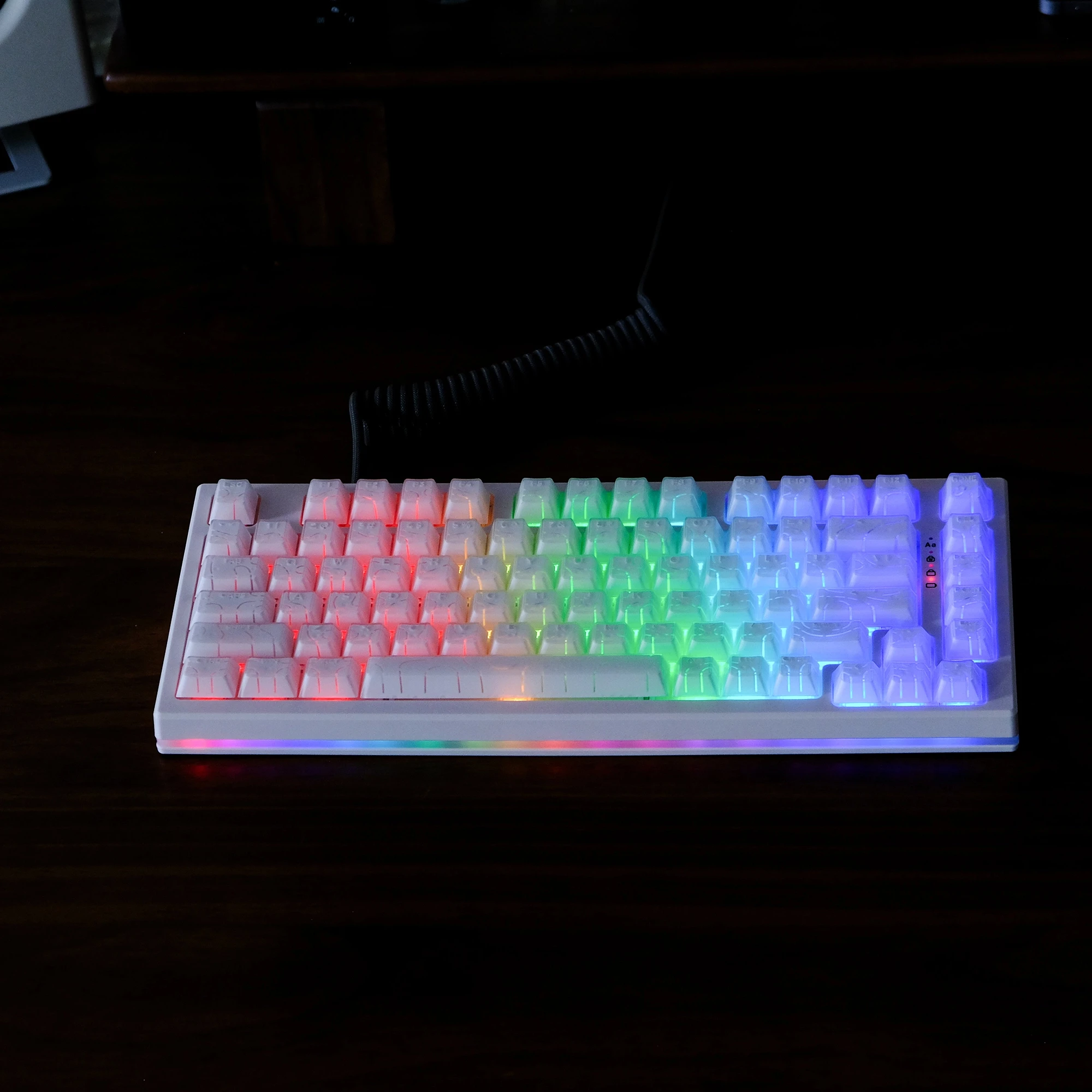 Aifei 131 Keys X-RAY Keycaps White ABS Double Shot Translucent Cherry Height for Mechanical Keyboard AULA F75 Ajazz Mad 60he PC - imagen 2