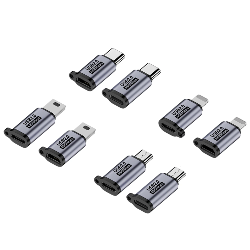 Adaptador de TYPE-C Micro USB Mini adaptador USB iluminación hembra a Micro Usb macho convertidor para teléfono tableta adaptador de carga de cámara - imagen 2