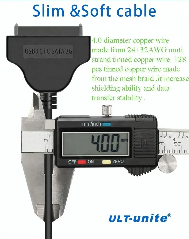 Cable USB SATA 3, adaptador Sata a USB 3,0 de hasta 6 Gbps, compatible con disco duro HDD SSD externo de 2,5 pulgadas, 22 pines Sata III A25 2,0 - imagen 5