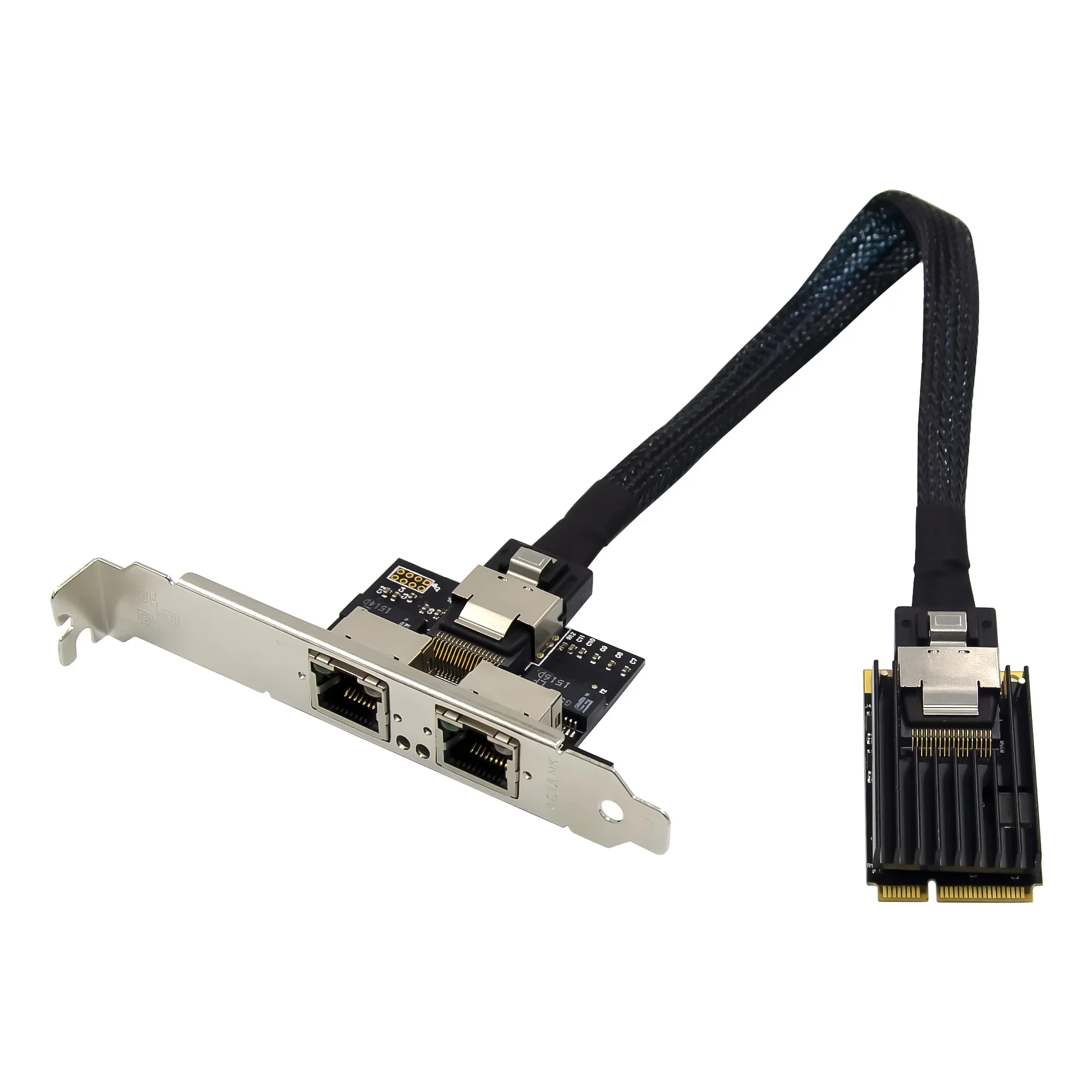 Mini tarjeta de red eléctrica PCIE Gigabit Ethernet mini PCIe 2 puertos 1000M RJ45 tarjeta LAN Chipset INTEL 350AM2 - imagen 5