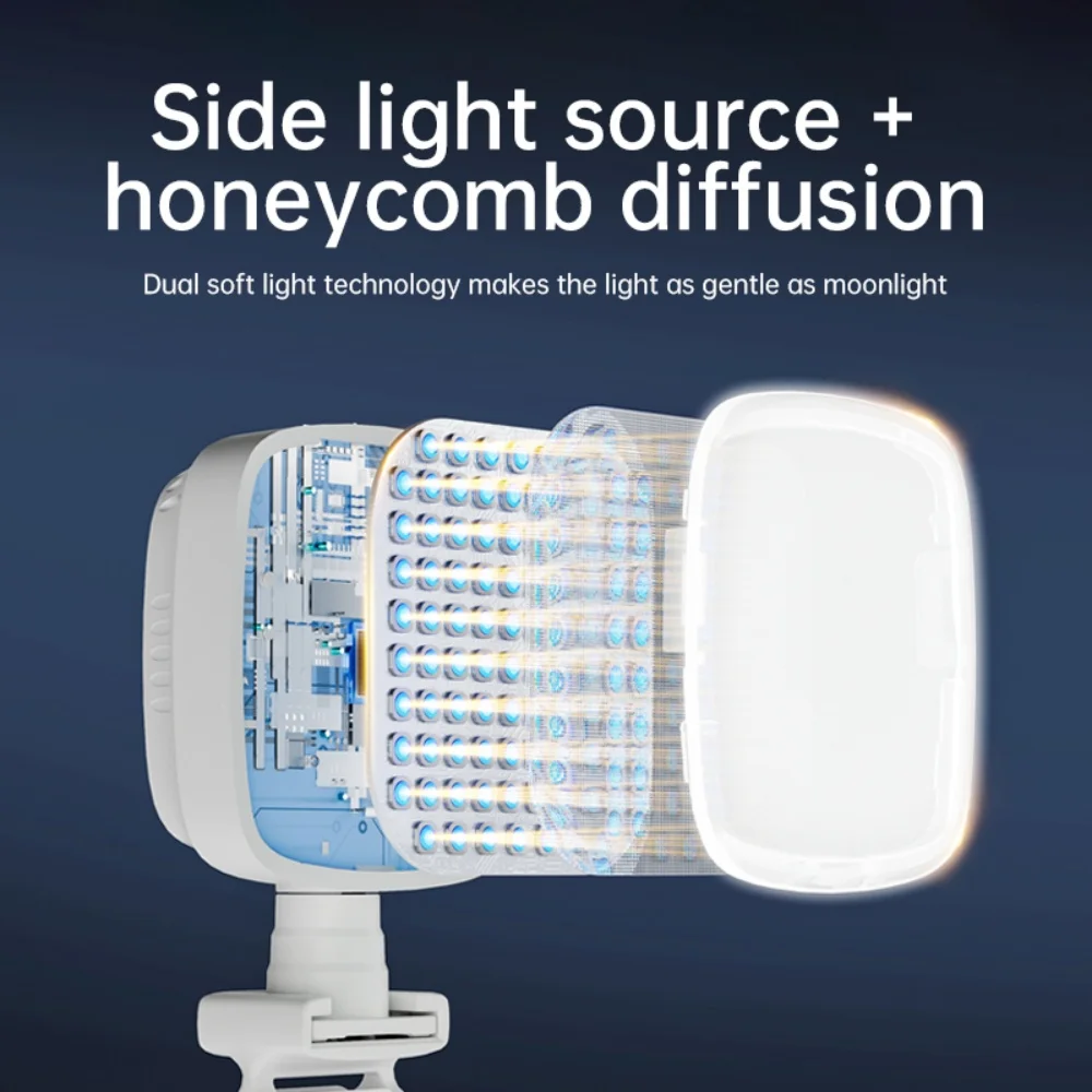 Luz de relleno LED portátil para Selfie, recargable con modos de brillo ajustables, con Clip para teléfono, portátil, tableta, reuniones y maquillaje - imagen 5