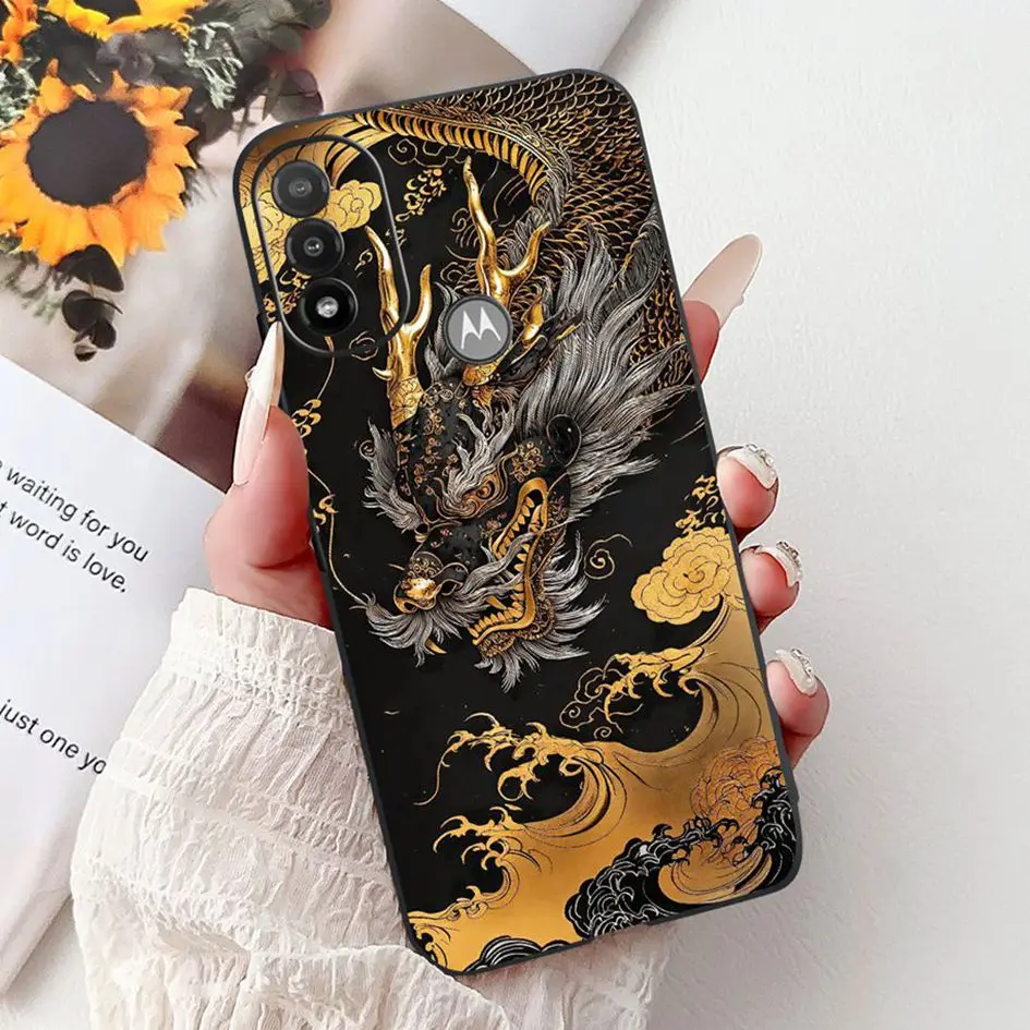 Para Motorola Moto E20 E30 E40 Funda Popular Funda de flores Funda de silicona suave para MotoE20 XT2155 XT2158-6 parachoques MotoE30 Funda nuevo - imagen 4