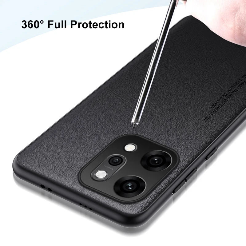 Funda de cuero PU de lujo para OPPO Reno 14 Pro 5G, funda trasera de silicona TPU a prueba de golpes, funda de teléfono de protección completa para OPPO Reno14 Pro - imagen 4