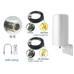 Antena WiFi Exterior Impermeable Largo Alcance N Hembra RP-SMA Macho