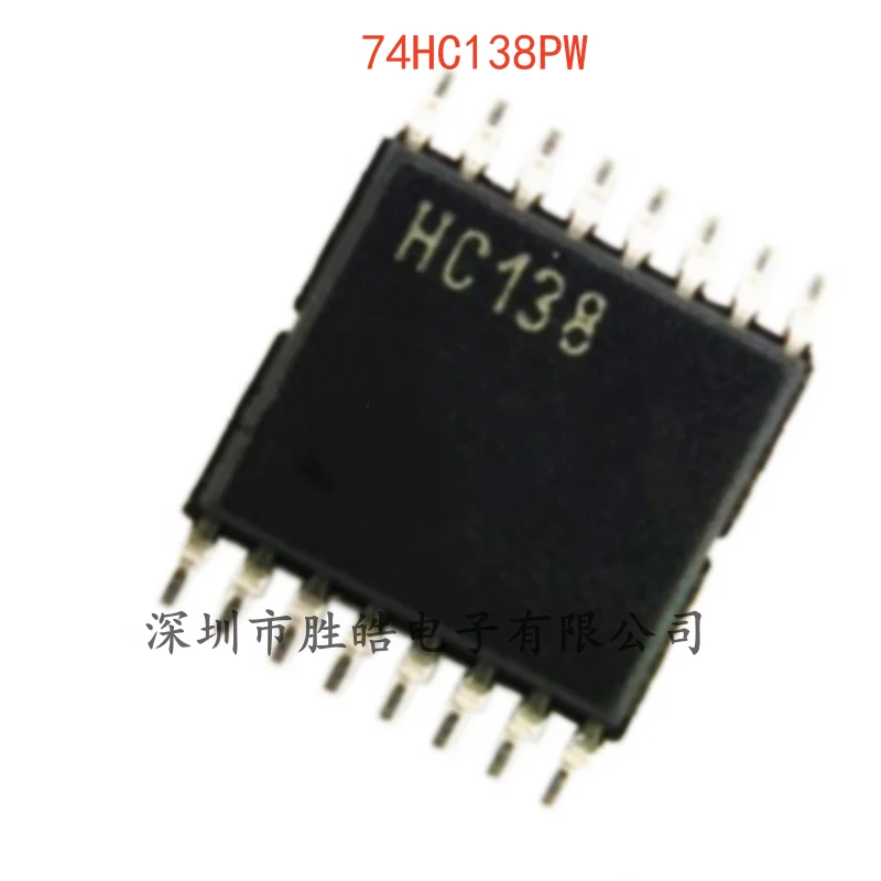 (10 uds) nuevo 74HC138PW, 118 74HC138 decodificadores de 3 a 8 cables un multiplexor un circuito integrado inversor TSSOP-16