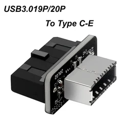 Convertidor Frontal 19P/20P a USB-C 3.1 – Placa Base 73S