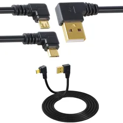 Cable Micro USB B Angular Chapado en Oro, Conector Macho
