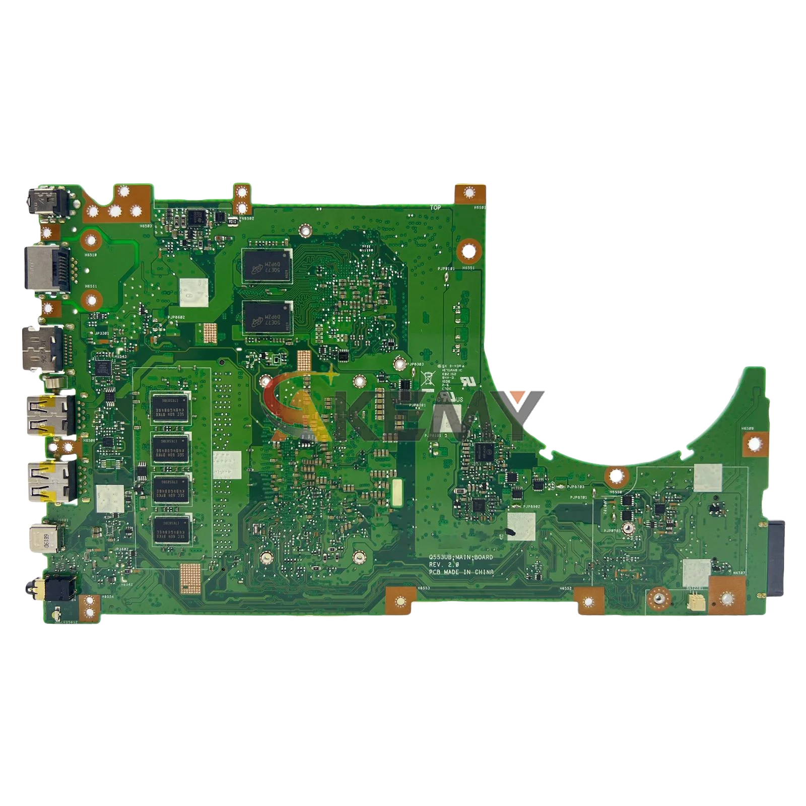 Placa base para ordenador portátil Q553UB para ASUS VivoBook Q553U Q503U Q553UB Q553UQ placa base para portátil con i3 i5 i7 CPU 100% pruebas OK envío rápido - imagen 2