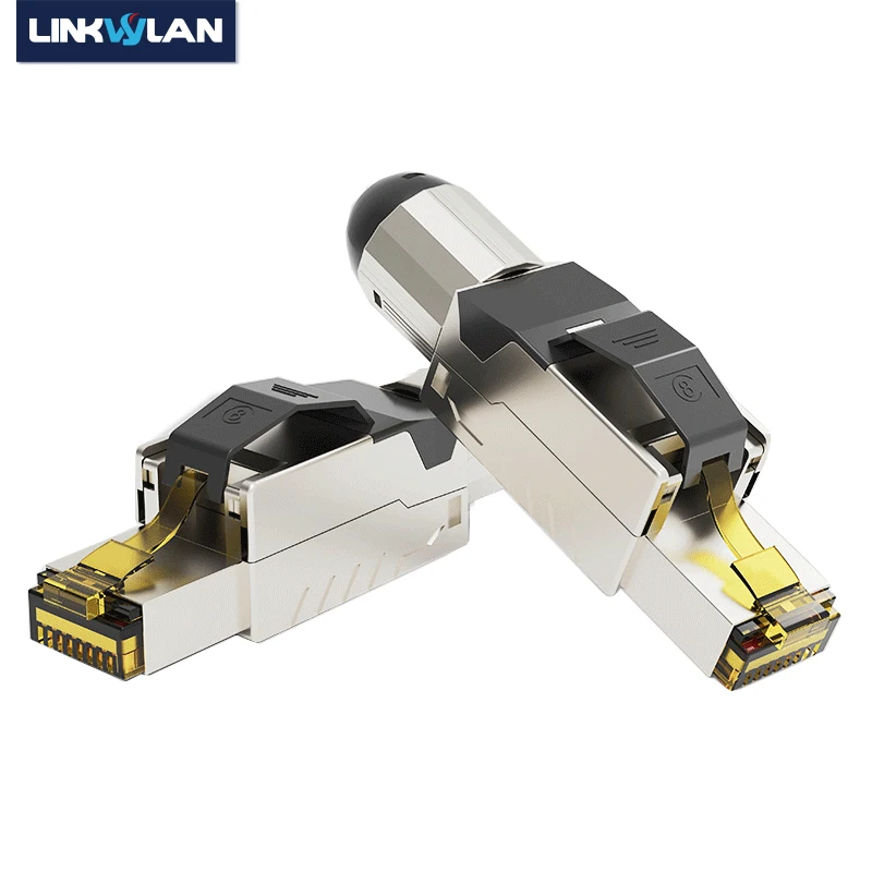 Linkwylan RJ45 Cat6A Cat7 Cat8 enchufe de terminación de campo sin tooless, conector rápido blindado, conexión sin herramientas, 10G, 40G - imagen 2