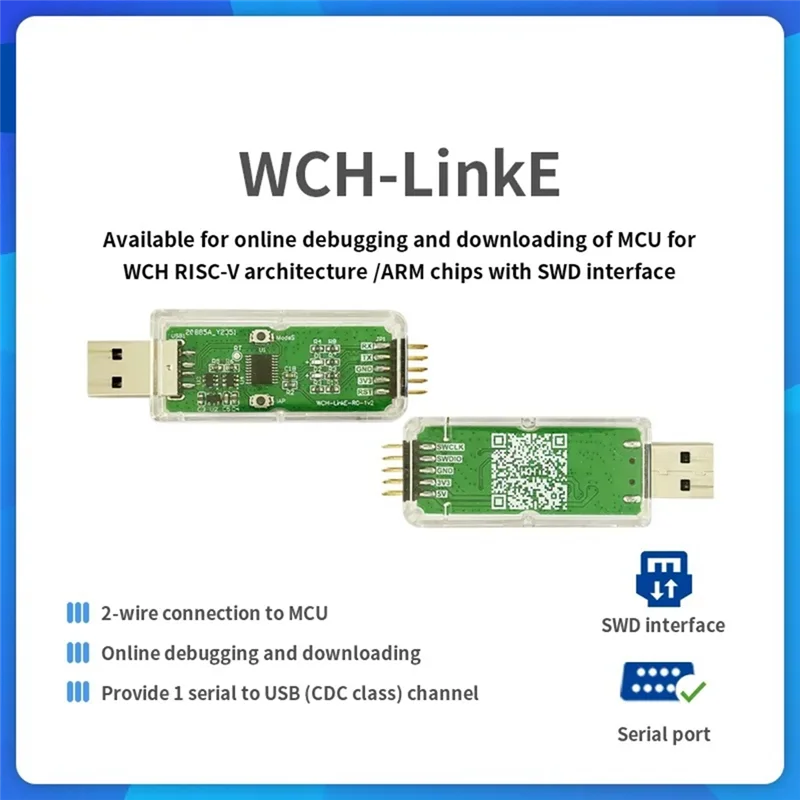 2 uds WCH-Linke descargar en línea depurador compatible con interfaz MCU/SWD de arquitectura WCH RISC-V 1 puerto serie a canal USB - imagen 2