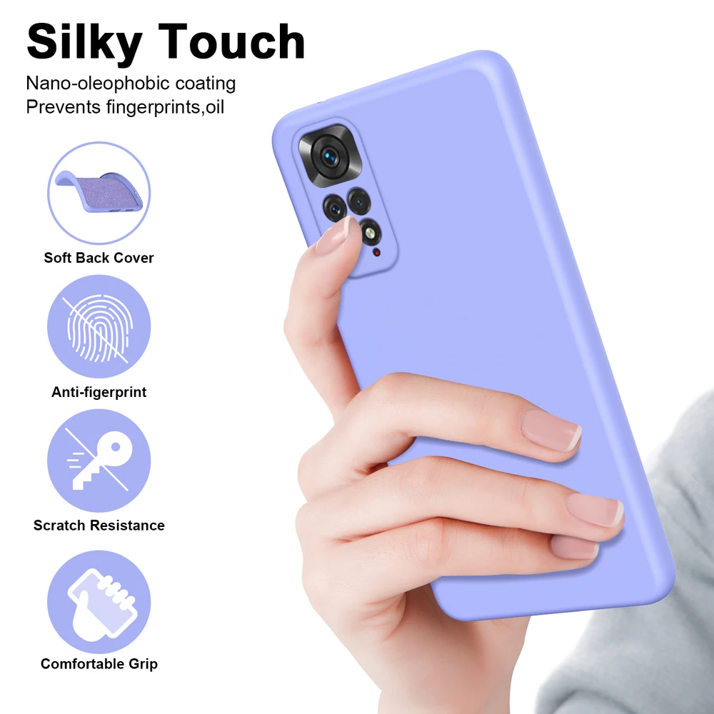 Funda de silicona líquida para Xiaomi Redmi Note 11 Pro 12 Pro 4G 5G 11s Note11 S 11pro 2022 fundas globales a prueba de golpes - imagen 4