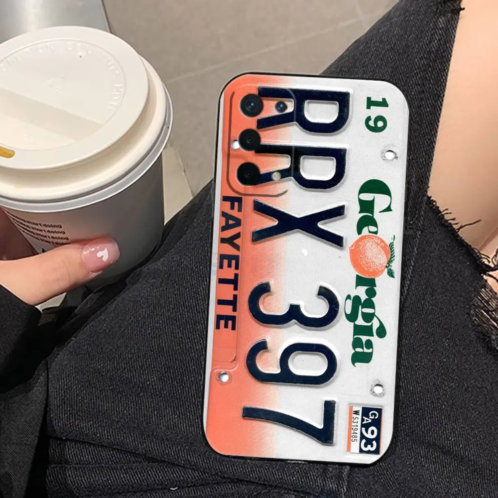 Funda de teléfono con número de matrícula Retro para OPPO A15 A16 A17 A31 A38 A54 A55 A57 A58 A60 A71 A73 A74 A76 A78 A92 A93 A94 A98 - imagen 5