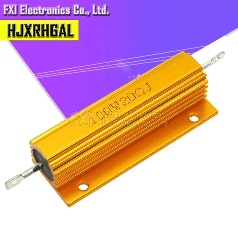 50W 100W carcasa de Metal de potencia de aluminio resistencia bobinada 0.01R ~ 100K 1 6 8 10 20 200 500 1K 10K ohm resistencia RX24 ibuw - imagen 2