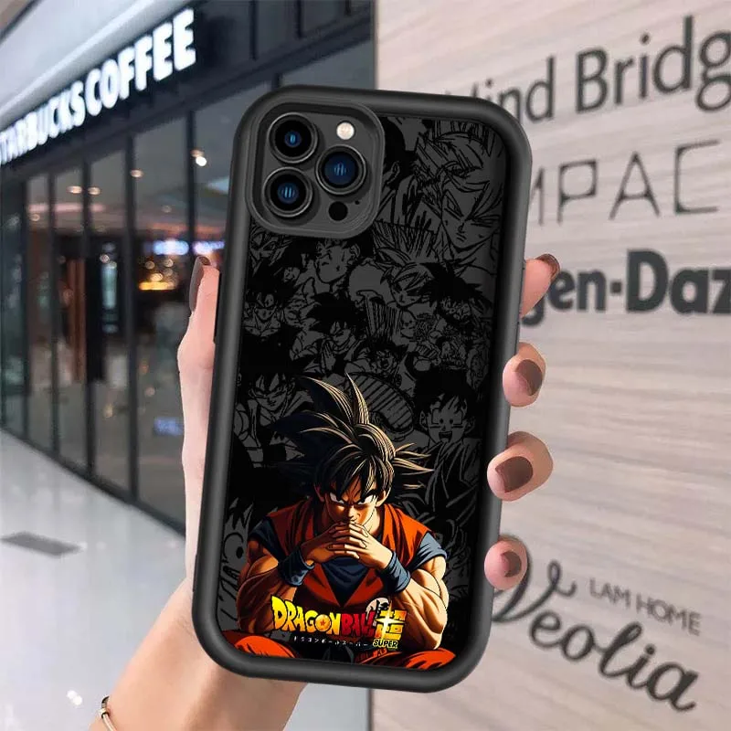 D-Dragon Ball Art Son Goku Cool funda para Apple iPhone 17 16 15 14 13 12 11 Plus Pro Max Eye Ladder funda de teléfono - imagen 3