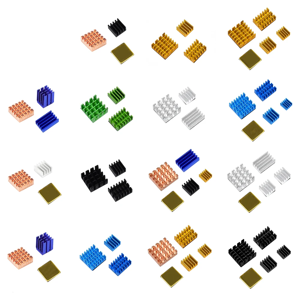 Radiador disipador de calor de cobre frambuesa, Mini PC Raspberry Pi 4 3 2 1 modelo B A Plus procesador memoria RAM Chip Lan refrigeración del disipador de calor - imagen 2