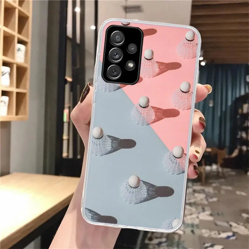 Funda de teléfono de silicona deportiva de bádminton para Samsung Galaxy A52 A51 A50S A42 A32 A22 A12 A02S A30S A20S A10S A41 A31 A21S A40 A30 A70 - imagen 4