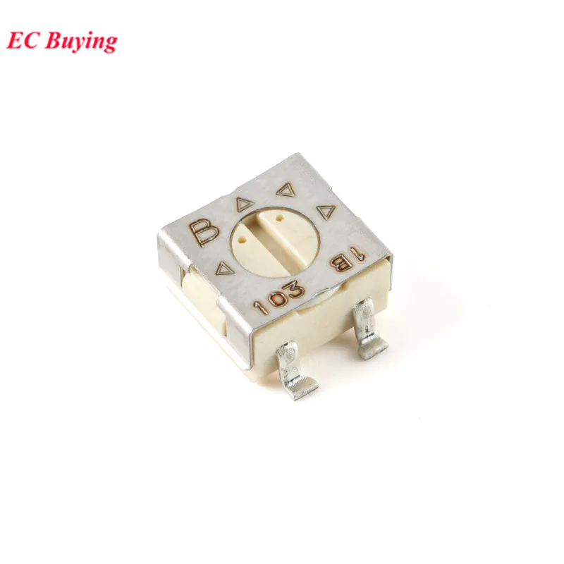 20 piezas/1 unidad 3314G 500R 1K 5K 10K 20K 50K 100K ohm potenciómetro recortador de resistencia ajustable de precisión 501 102 502 103 203 503 - imagen 3